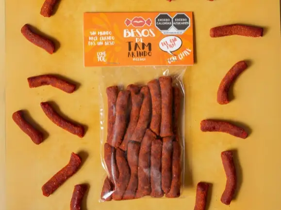 Besos de tamarindo estilo pellizco con chile, golosina mexicana Beso de Dulce Natural